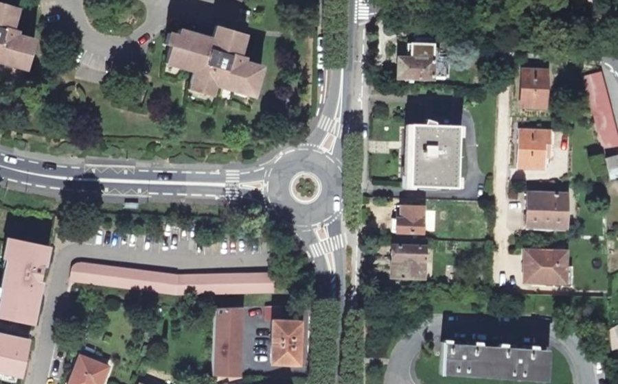 Vue aérienne du Rond-Point Jean Monnet