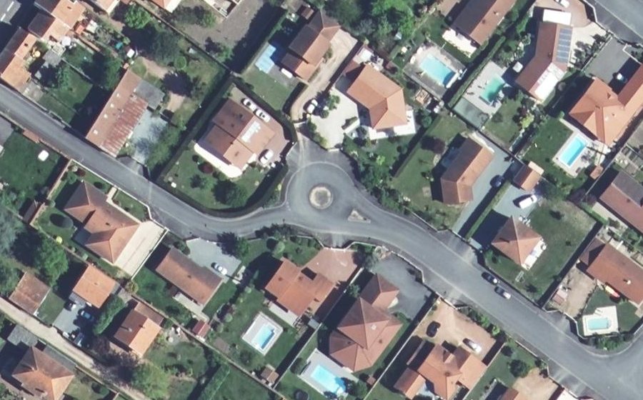 Vue aérienne du Rue Francisque Gay