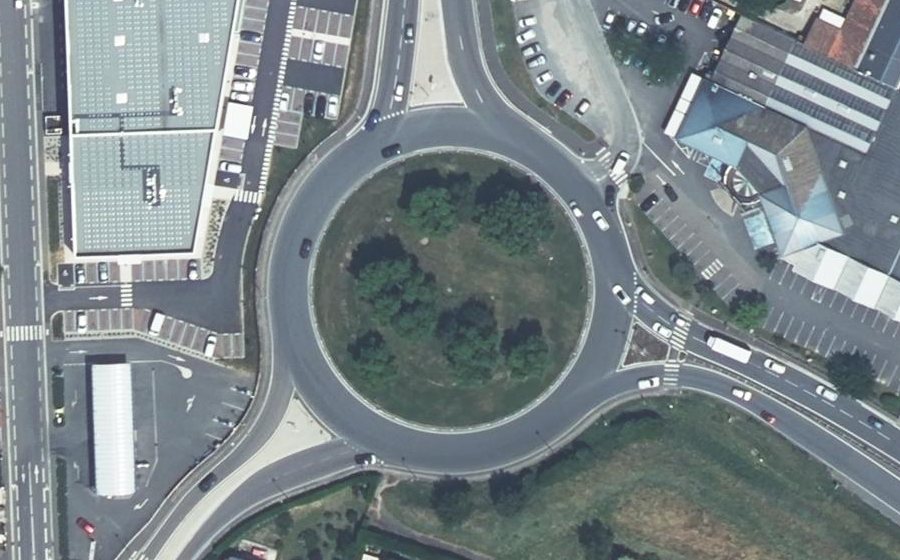 Vue aérienne du Giratoire de Larquipeyre