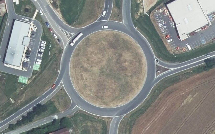 Vue aérienne du Giratoire de l'Hermet