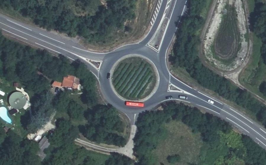 Vue aérienne du Giratoire de la Tête