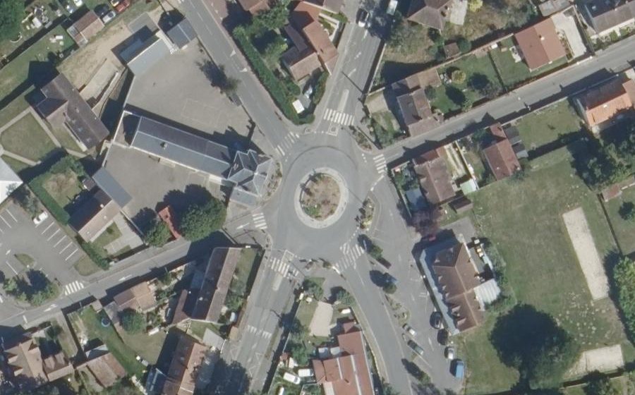 Vue aérienne du Place des Copains d'Abord