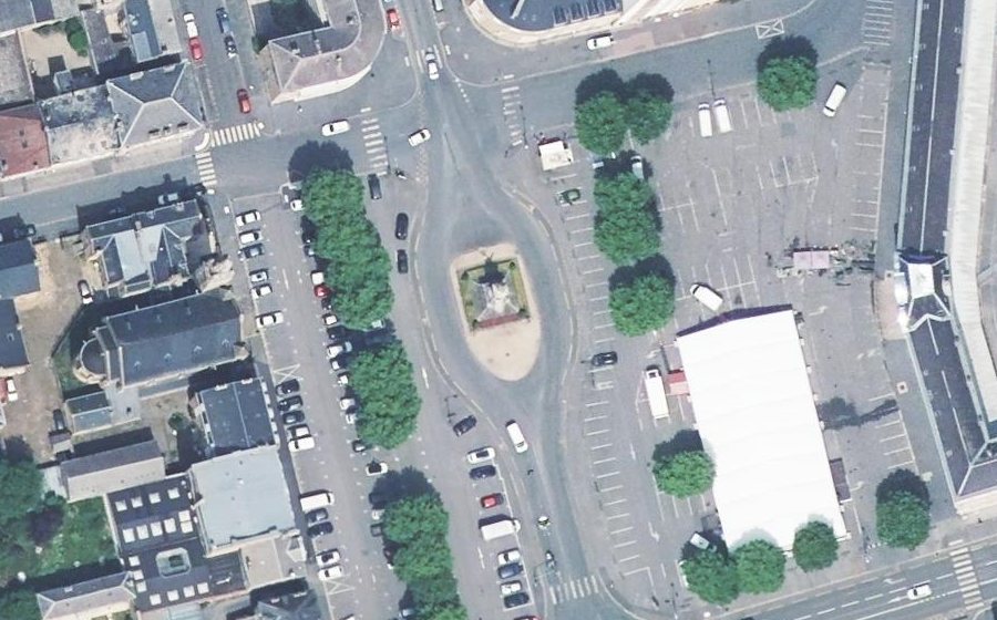 Vue aérienne du Place d'Alsace-Lorraine