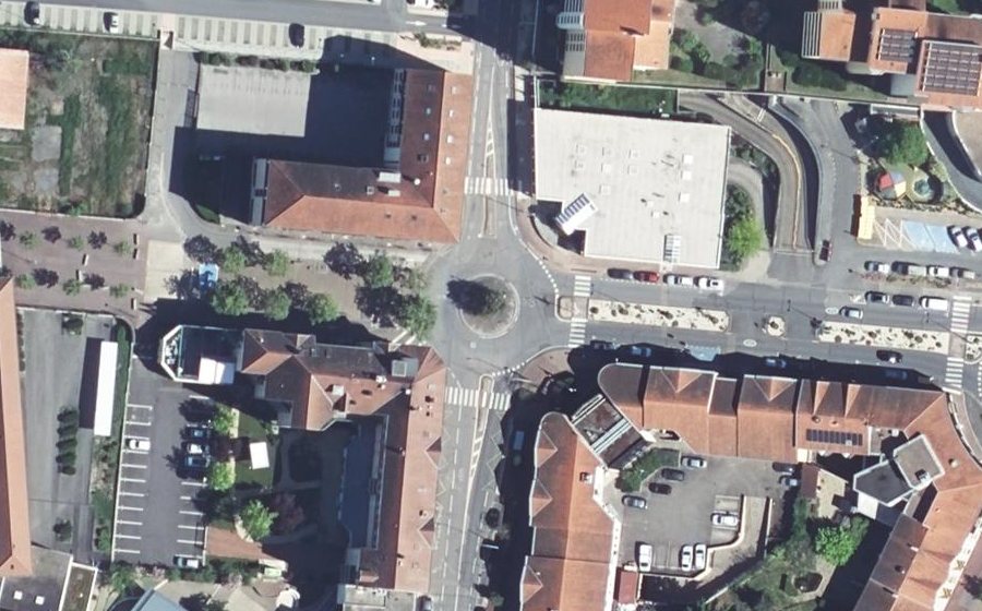 Vue aérienne du Rue de la Berge