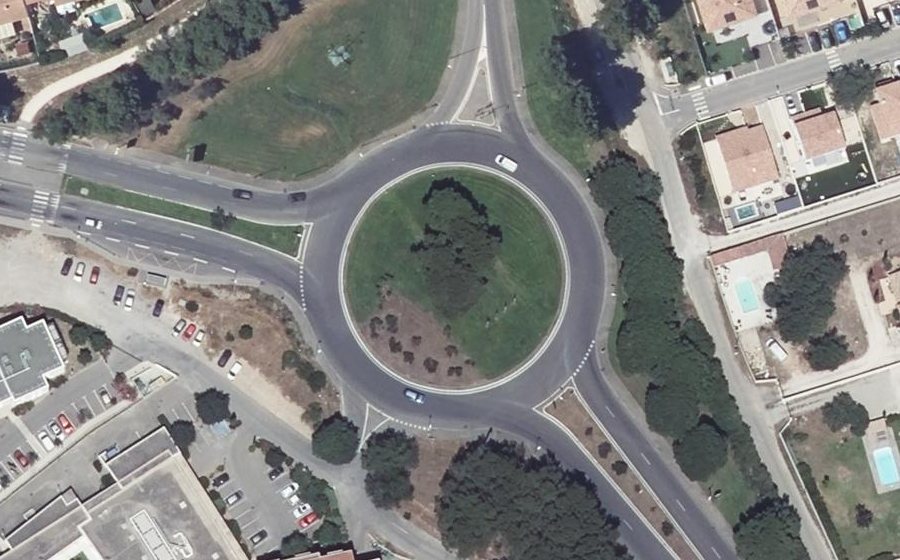 Vue aérienne du Rond-point Lucie et Raymond Aubrac