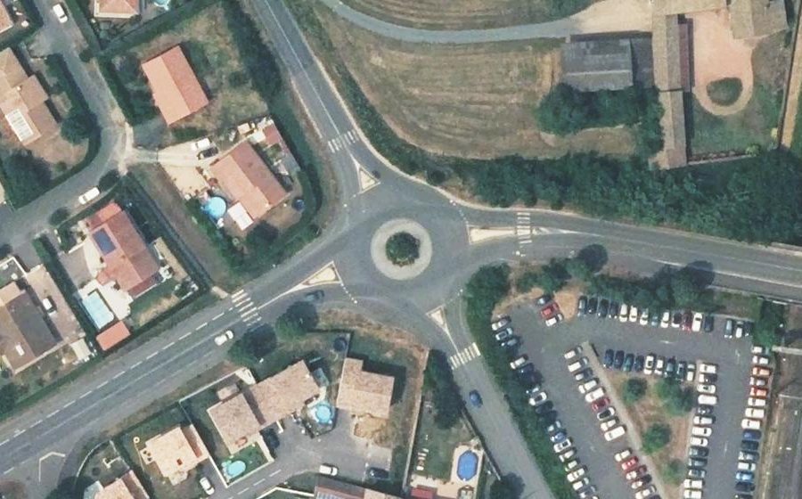 Vue aérienne du Rond-Point du Centre