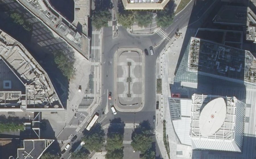 Vue aérienne du Place Pleyel