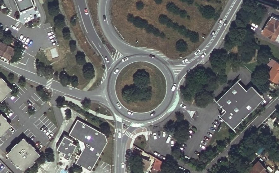 Vue aérienne du Rond-Point Justin Boyer
