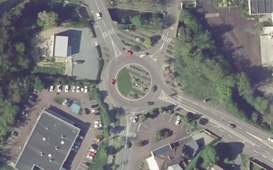 Vue aérienne du Rond-Point de Saint-Ouen