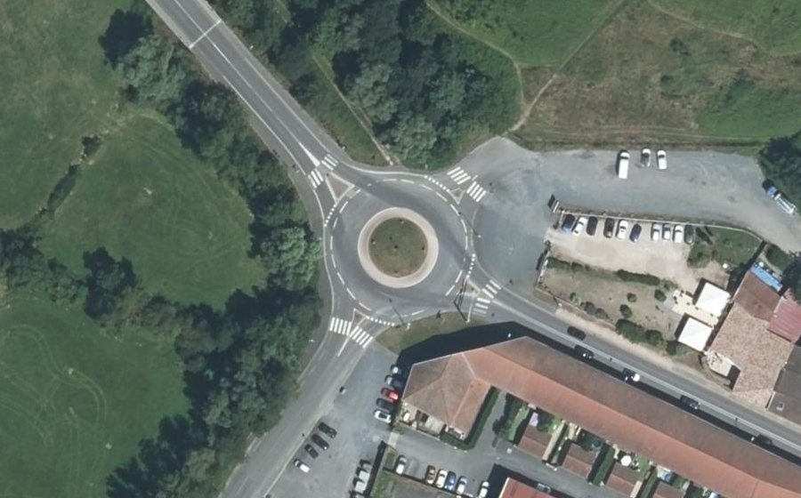 Vue aérienne du Rond-Point du Motio