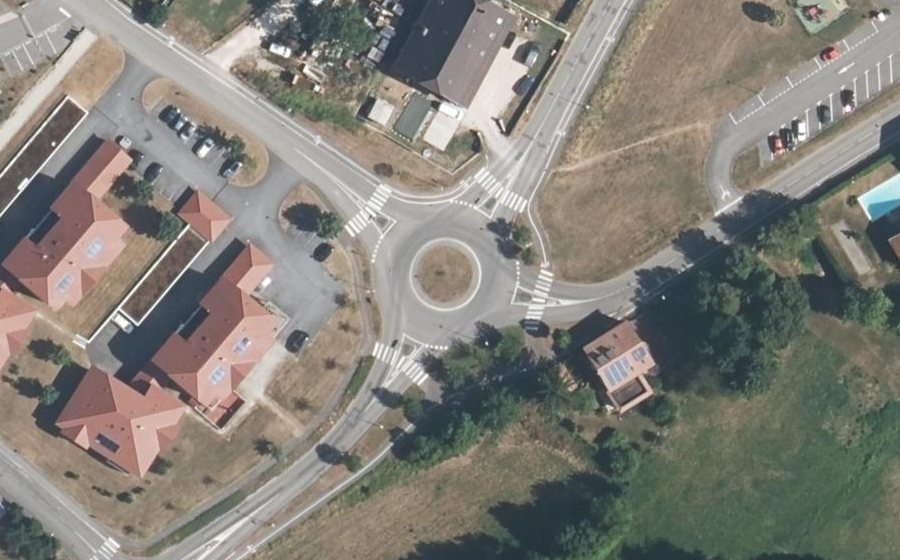 Vue aérienne du Rue de la Mairie