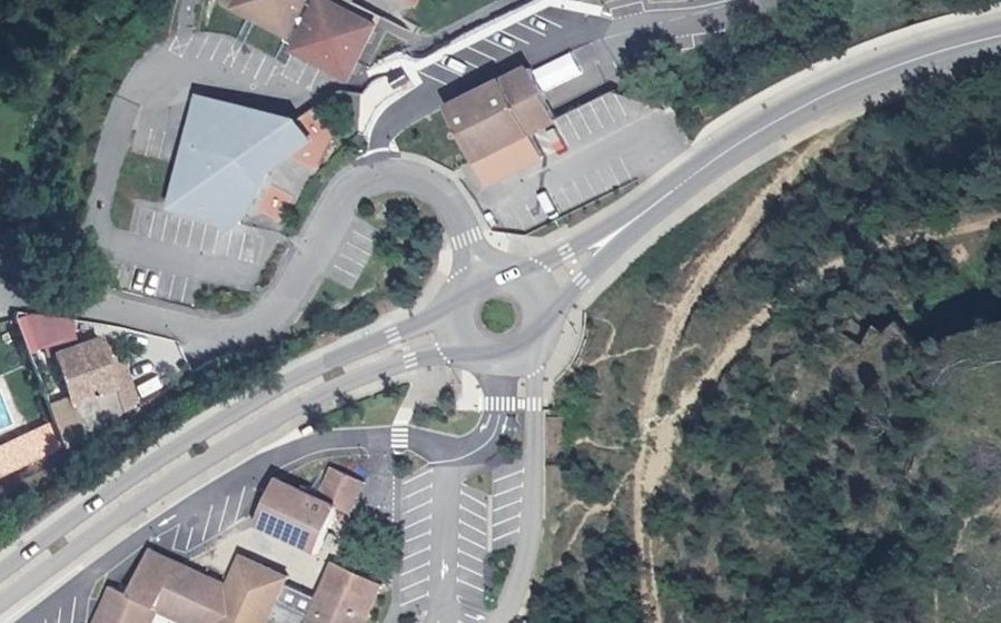 Vue aérienne du Rond-Point du Châtelard