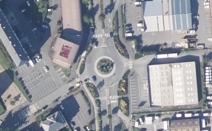 Vue aérienne du Giratoire de l'Arkansas