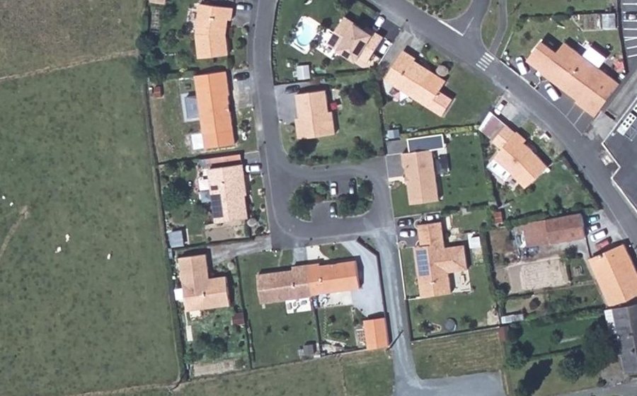 Vue aérienne du Square de Mûre