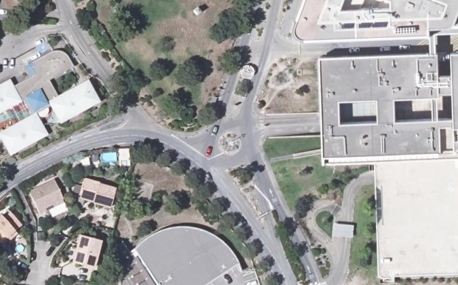 Vue aérienne du Place du Professeur Robert Debré