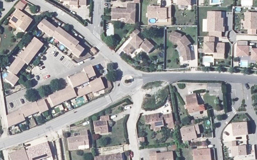 Vue aérienne du Rond point du Tilleuil
