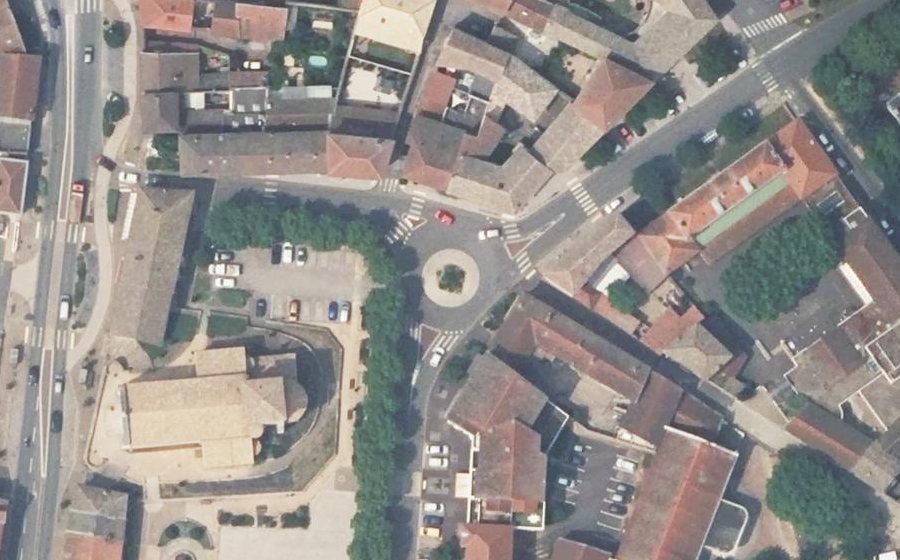 Vue aérienne du Place de l'Église