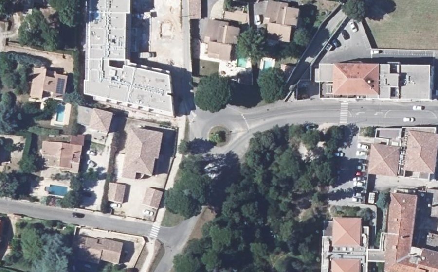 Vue aérienne du Rond point Lagaraud