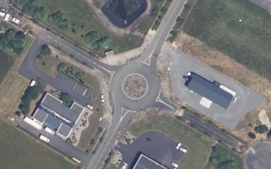 Vue aérienne du Carrefour