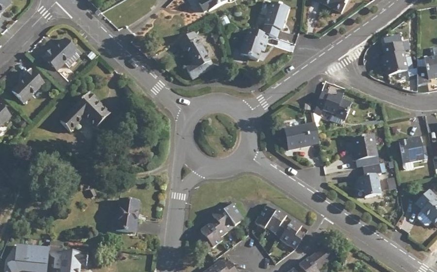 Vue aérienne du Rond-Point de Moncontour