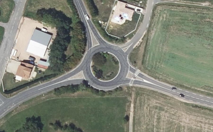 Vue aérienne du Rond-Point Sainte-Marthe