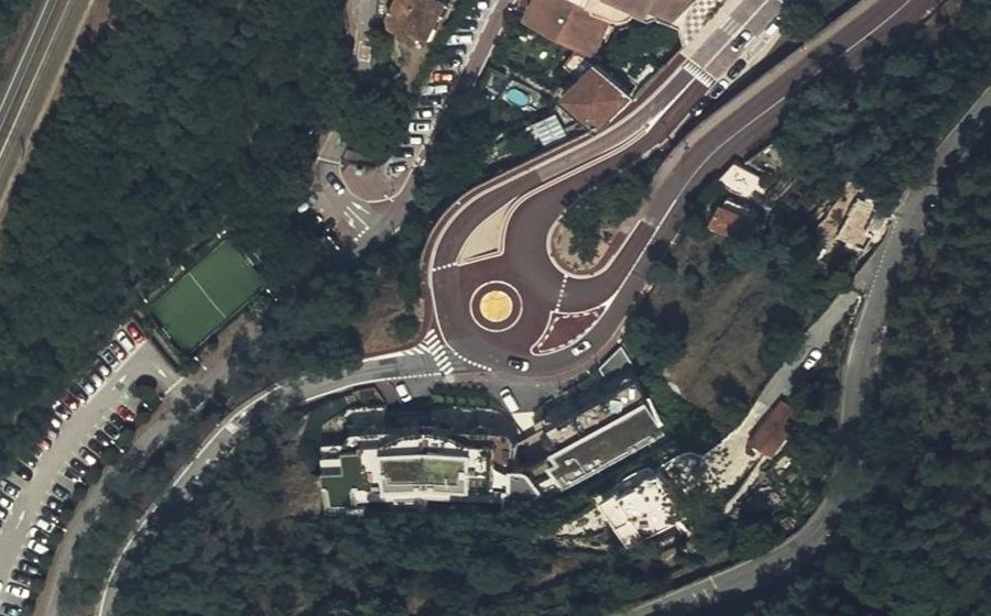 Vue aérienne du Boulevard de la Corniche d'Or