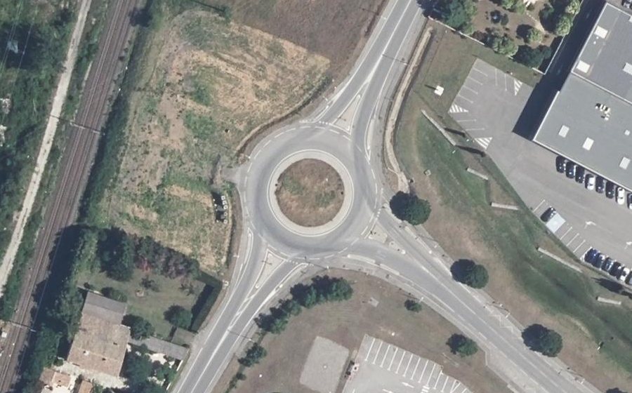 Vue aérienne du Rond-Point des Blaches du Couchant