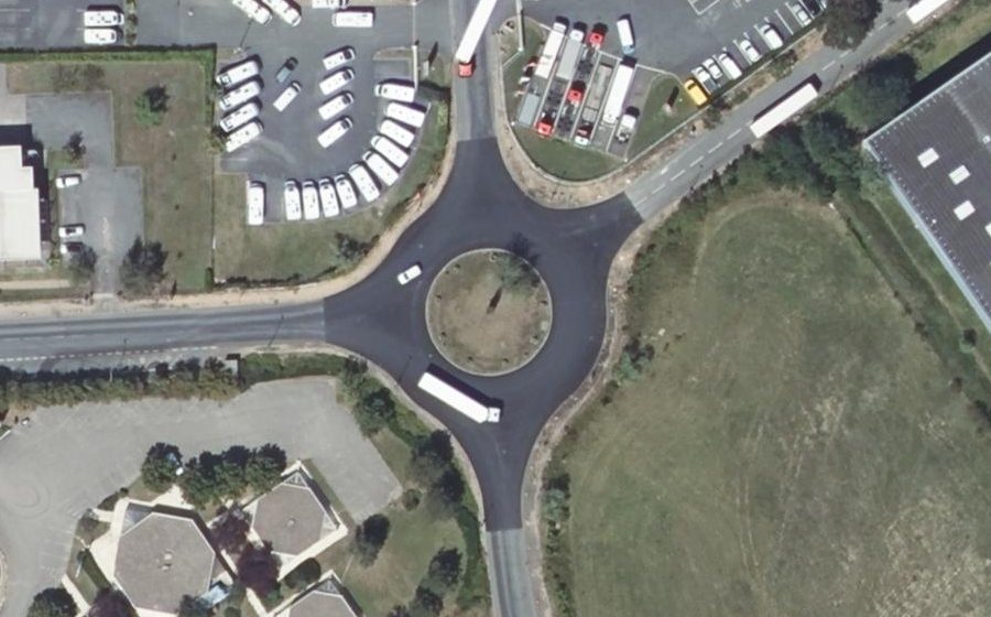 Vue aérienne du Rond-Point de Barbentane