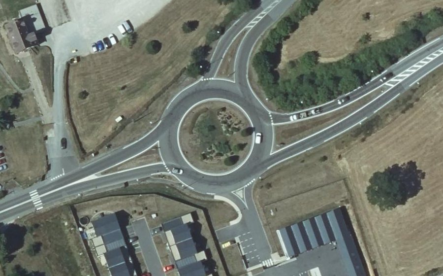 Vue aérienne du Rond-Point de la Folie