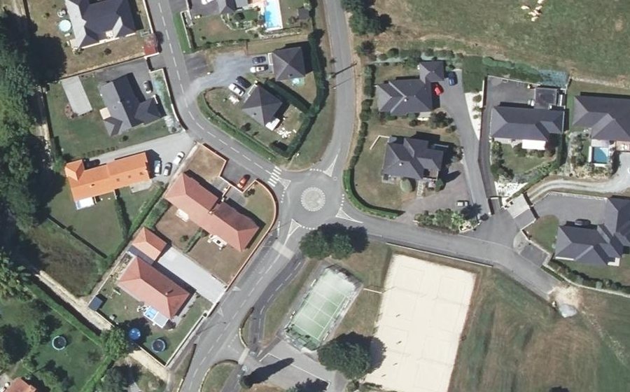Vue aérienne du Rond-Point des Sports