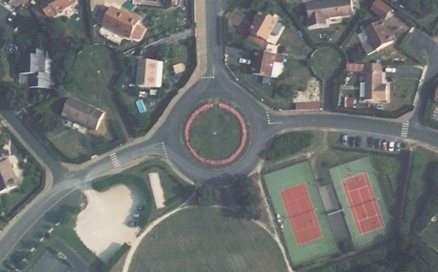 Vue aérienne de la Place de la Parsie