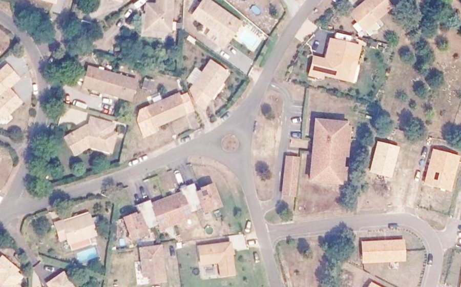 Vue aérienne du Rue Petit Jean