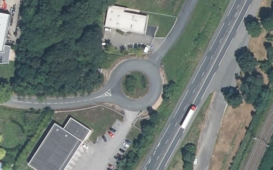 Vue aérienne du Rue des Grandes Teppes