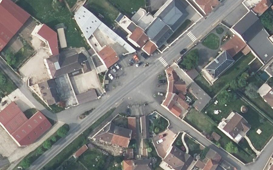 Vue aérienne du Place de la Lune