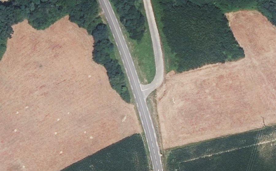 Vue aérienne du Projet de construction du demi-échangeur de Cassaber