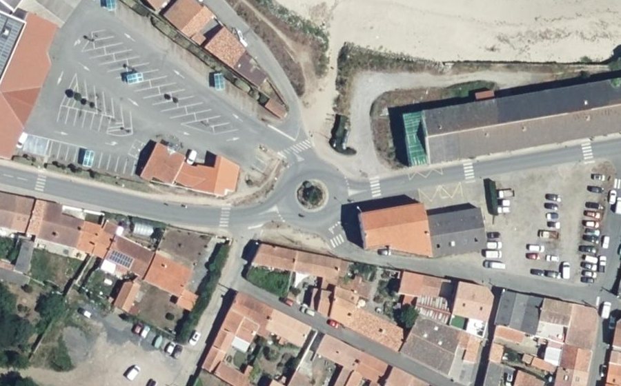 Vue aérienne du Rond-Point des Usines
