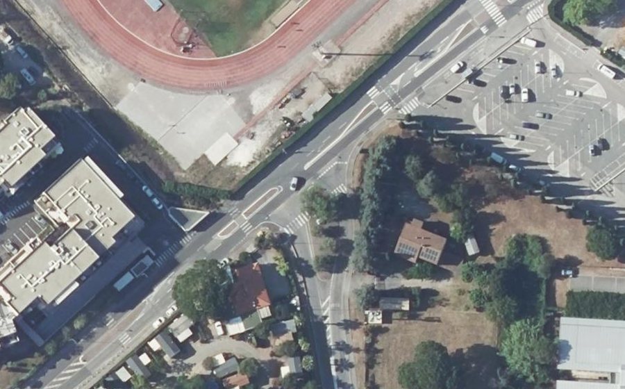 Vue aérienne du Rond-point Colonel Arnaud Beltrame
