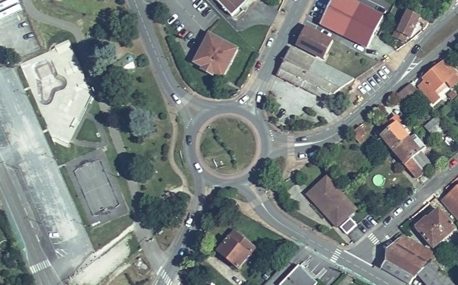 Vue aérienne du Rond-Point François Mitterrand