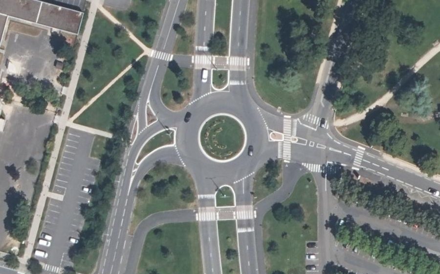 Vue aérienne du Carrefour de Saône