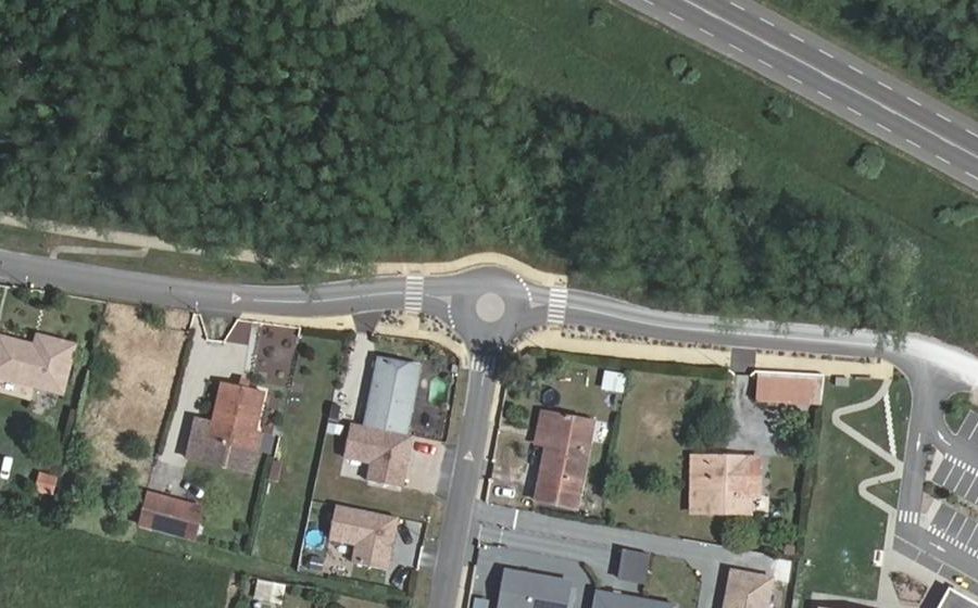 Vue aérienne du Rue de la Garenne de Mauvesin