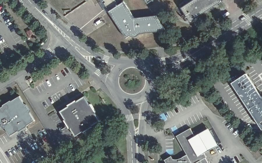 Vue aérienne du Rond-Point Bernard Stalter