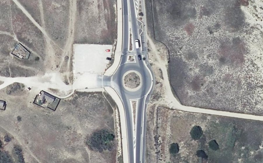 Vue aérienne du Rond-Point des Pêcheurs