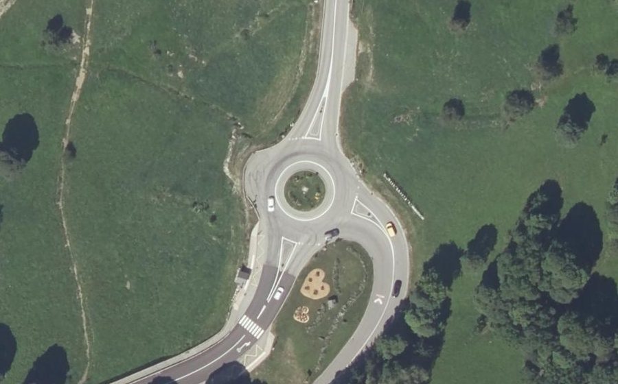 Vue aérienne du Route de Méribel
