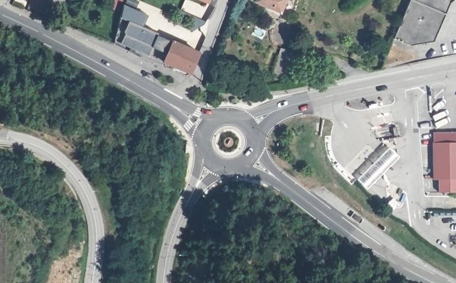 Vue aérienne du Rond-Point de l'Industrie