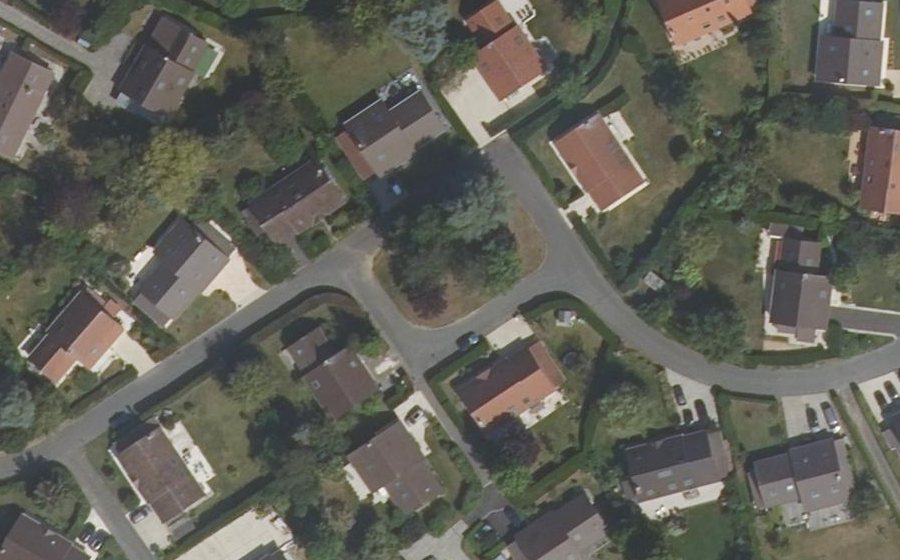 Vue aérienne du Rue des Treize Saules