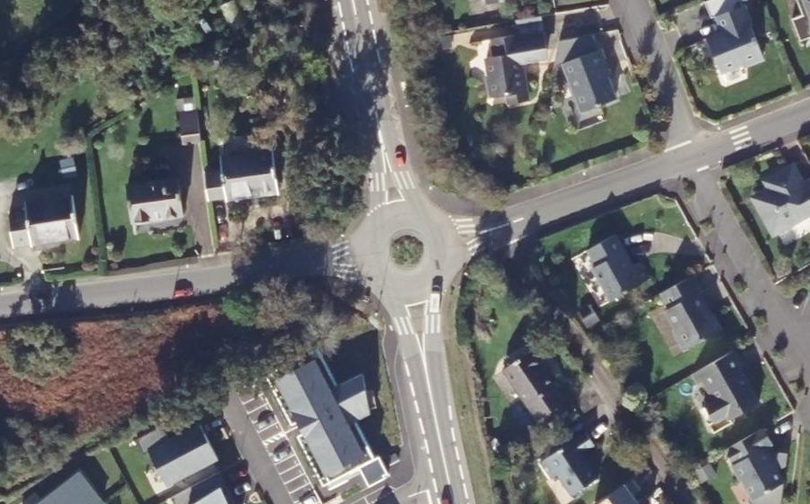 Vue aérienne du Rond-Point de Kroaz Nevez