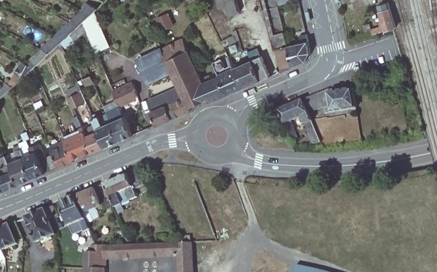 Vue aérienne du Rue Cazault