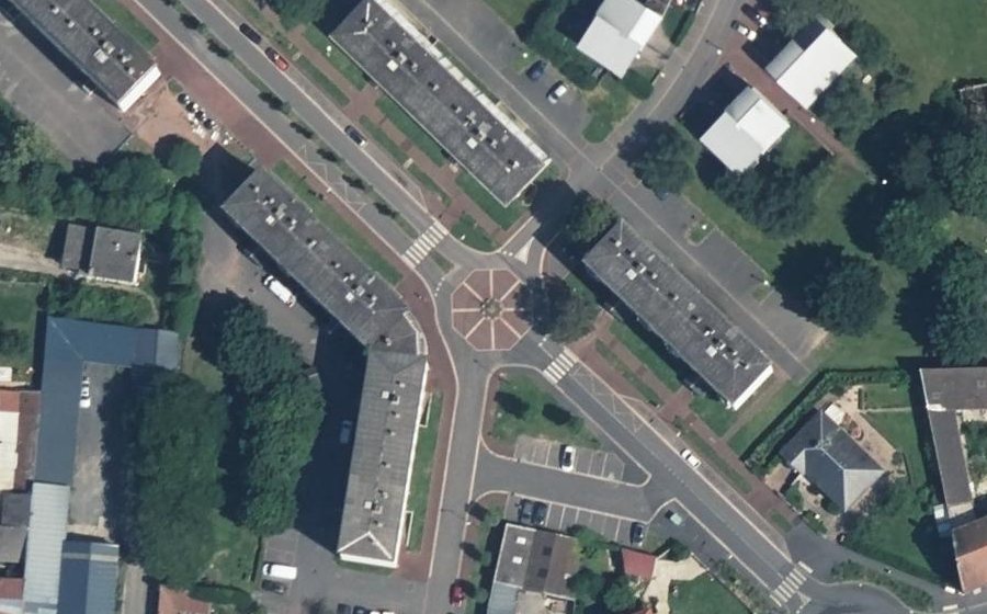 Vue aérienne du Boulevard Roosevelt