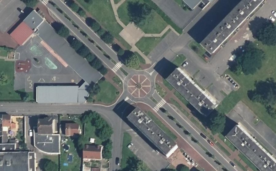 Vue aérienne du Boulevard Roosevelt