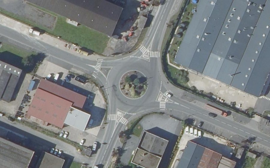 Vue aérienne du Rond-Point Roger Pezout